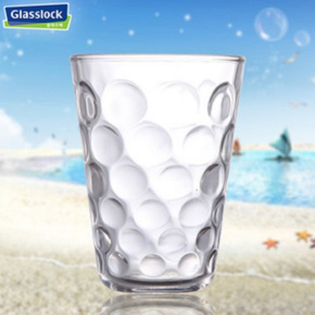 ( Tặng bình nước cao cấp GLASSLOCK 1000ml )Bộ 4 cốc kim cương  thủy tinh cường lực GLASSLOCK. GL1515