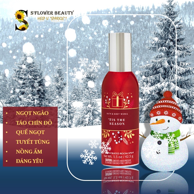 [Nhiều Hương] ❄️ BST WINTER | Xịt Khử Mùi Thơm Phòng Bath &amp; Body Works Concentrated Room Spray (42.5g)