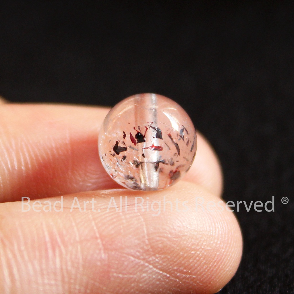 8MM Đá Super Seven, Đá Thông Thái Xanh Đen Cam AAA, Phối Vòng Tay Phong Thuỷ, Chuỗi Hạt S50 - Bead Art