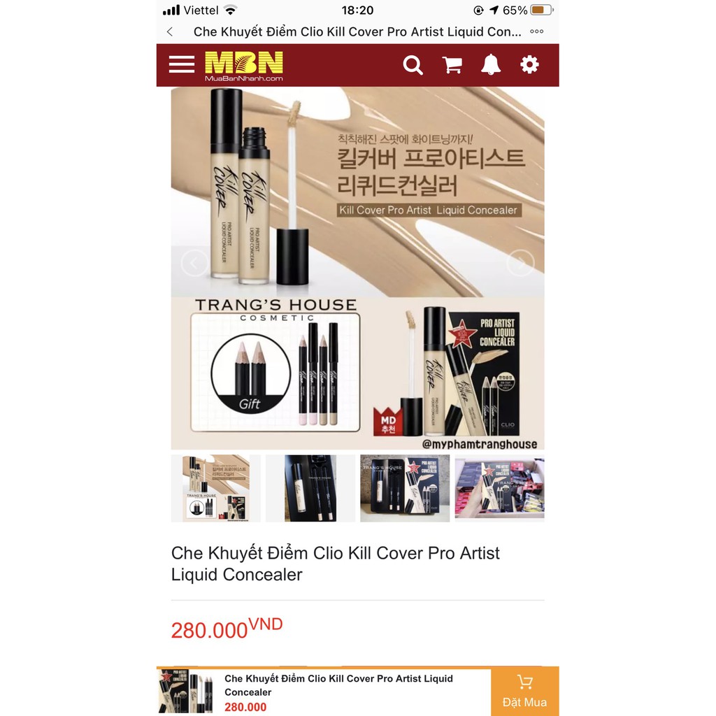 Set che khuyết điểm toàn diện Clio Kill Cover Pro Artist Liquid Concealer - 3 món (Màu 03BY - da sáng, da tự nhiên) | BigBuy360 - bigbuy360.vn