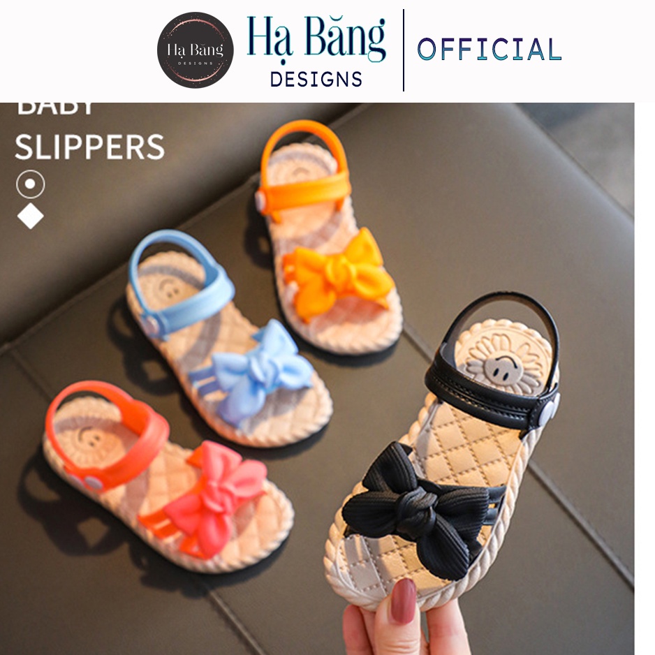 Giày dép sandal cho bé trai bé gái Hạ Băng Designs 1 - 10 tuổi mẫu Nơ