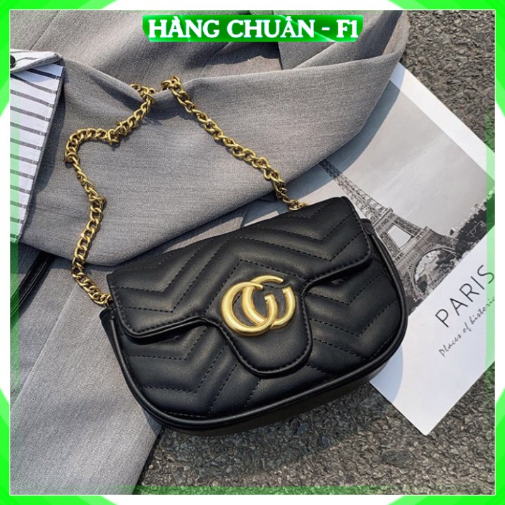 ❤𝑭𝑹𝑬𝑬𝑺𝑯𝑰𝑷 ❤ Hàng Cao cấp - Túi xách Túi đeo chéo nữ Da vân sọc Dáng tròn Màu đen trắng cao cấp công sở đi làm dự