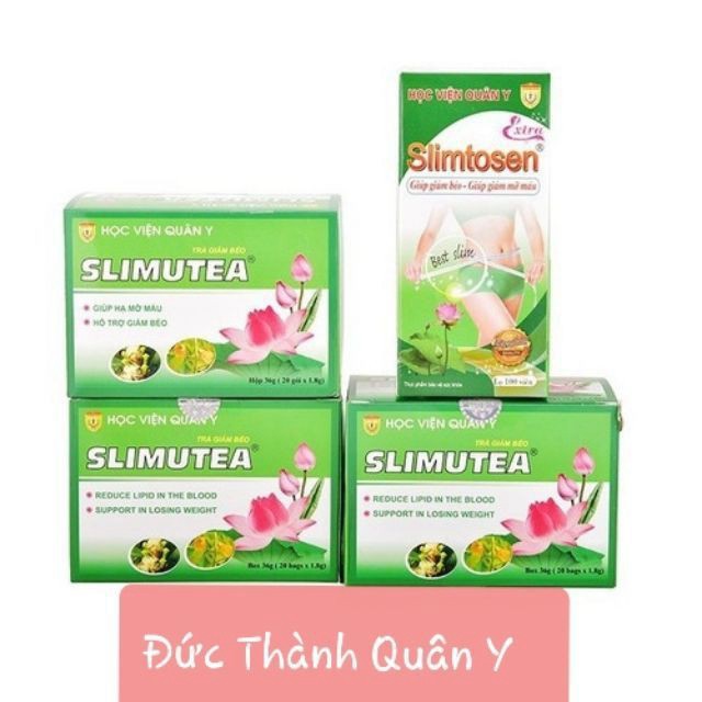 Bộ Giảm Cân 1 Slimtosen Extra + 3 Trà Slimutea Học viện Quân Y [Chính hãng]