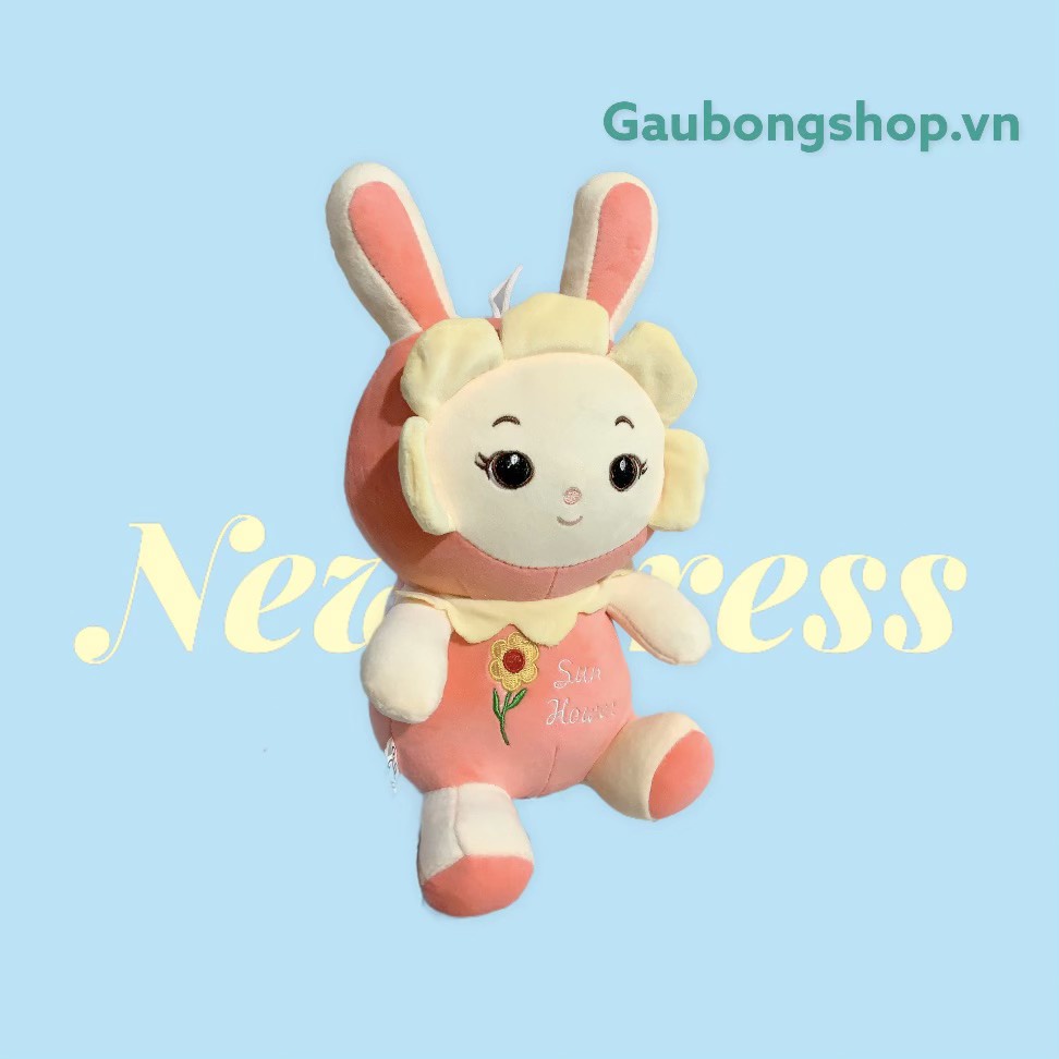 Gấu bông thỏ nhồi bông cho bé hoa mặt trời Joujou thỏ bông sun flower mềm mịn cute dễ thương gaubongshop.vn -m07