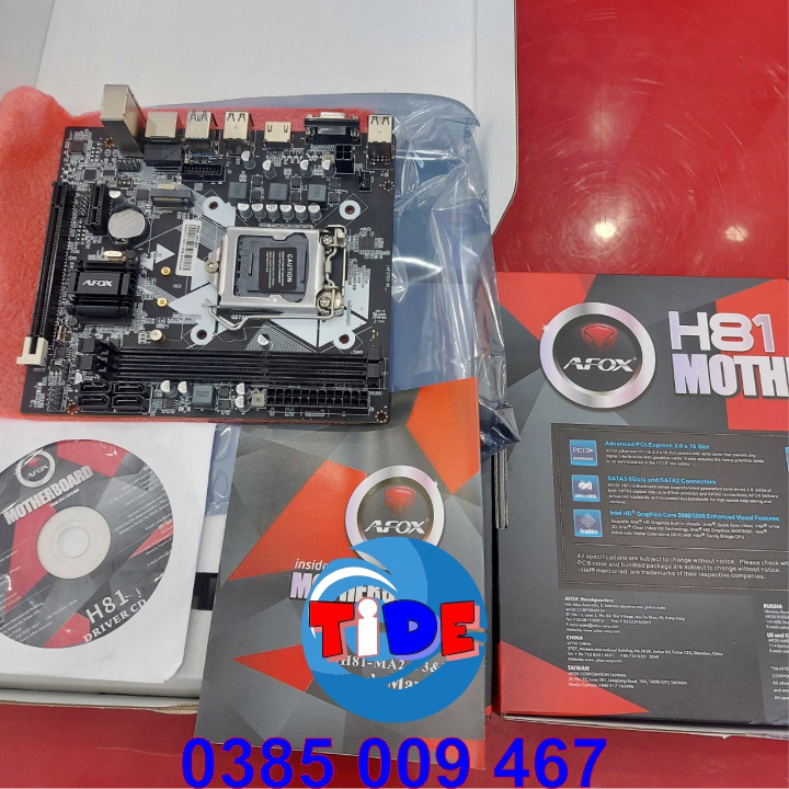 Mainboard – Bo mạch chủ - Main Afox H81 | LGA1150 – Chính hãng – Bảo hành 2 năm