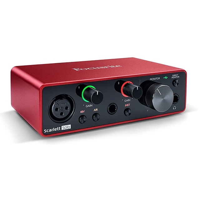SOUNDCARD THU ÂM FOCUSRITE SCARLETT SOLO (GEN3) - Chính hãng phân phối