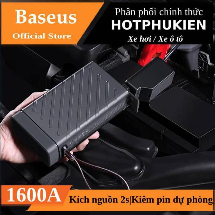 Bộ kích nguồn đa năng 1600A kiêm pin sạc dự phòng sạc nhanh 65W PD Type-C / USB hiệu Baseus Reboost Jump Starter