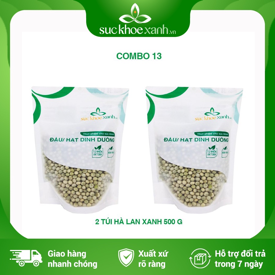 Combo 13 - Đậu hà lan xanh 2 túi