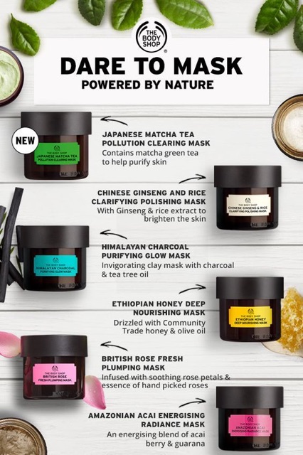 SET 5 MẶT NẠ FULLSIZE THE BODYSHOP AT HOME FACIAL