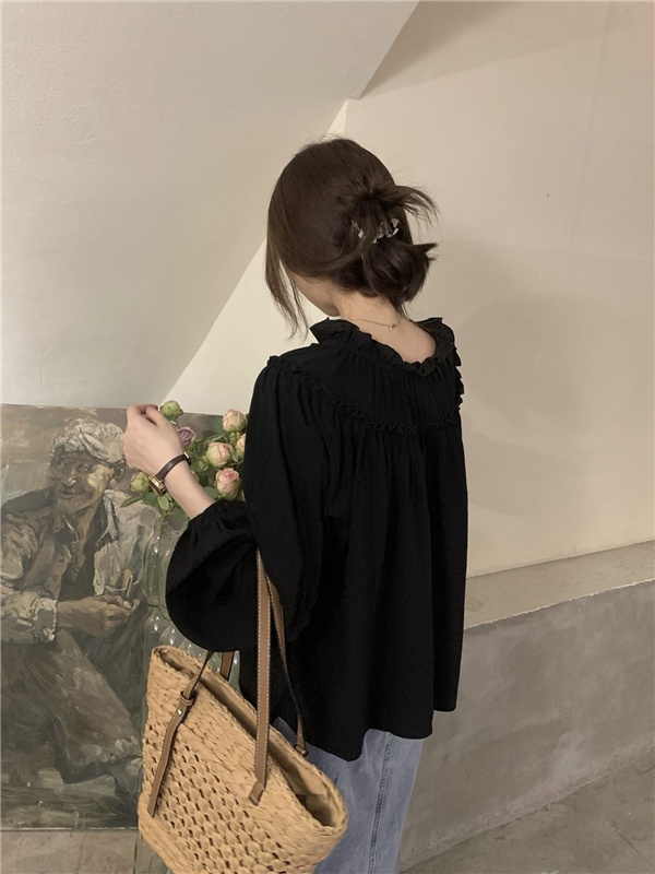 Áo Sơ Mi Dài Tay Phong Cách Retro Pháp 56461