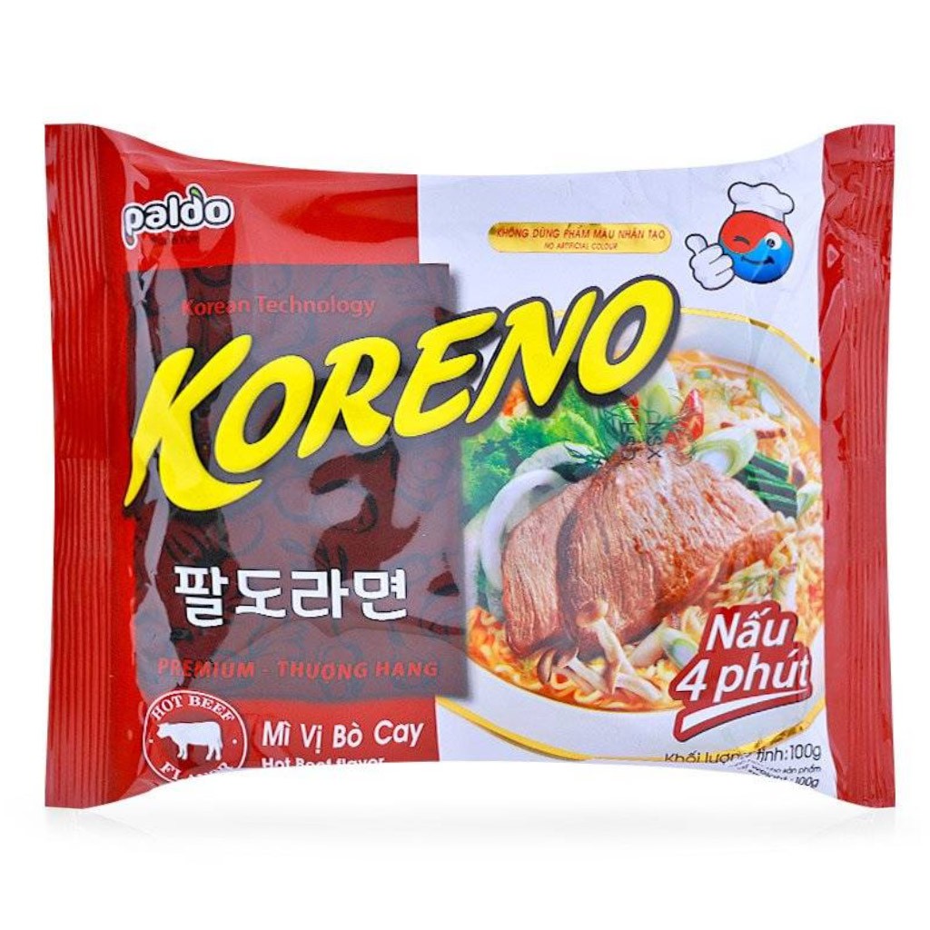 Mì Vị Bò Cay Paldo Koreno Gói 100g