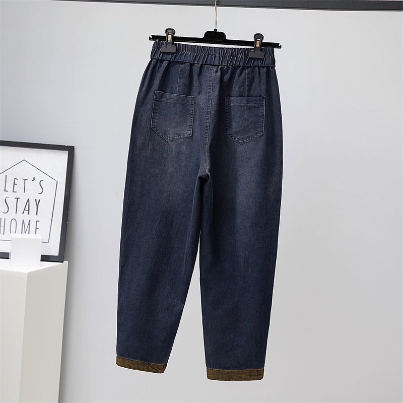 Quần jeans nữ cạp thun, quần bò nữ Baggy Hàn Quốc, chất Demin bền đẹp tôn dáng QS38