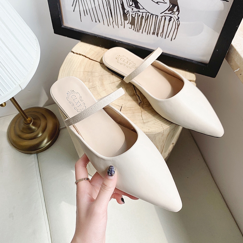 giày đế bằng thời trang Mules