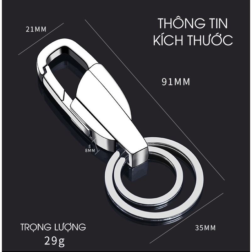 Móc khóa ô tô xe máy GUBAG MK01 mạ cao cấp, nhỏ gọn, sang trọng, móc chìa khóa tiện lợi, bền bỉ