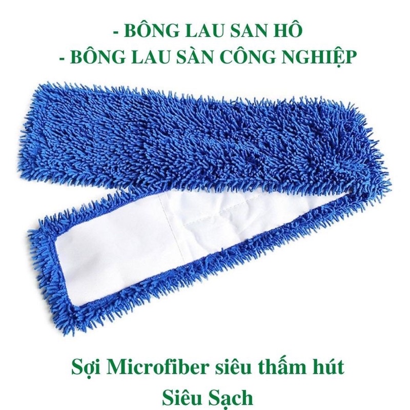 Cây Lau Nhà Công Nghiệp Fawi Inox Cao Cấp, Bông Lau Microfiber Thấm Hút