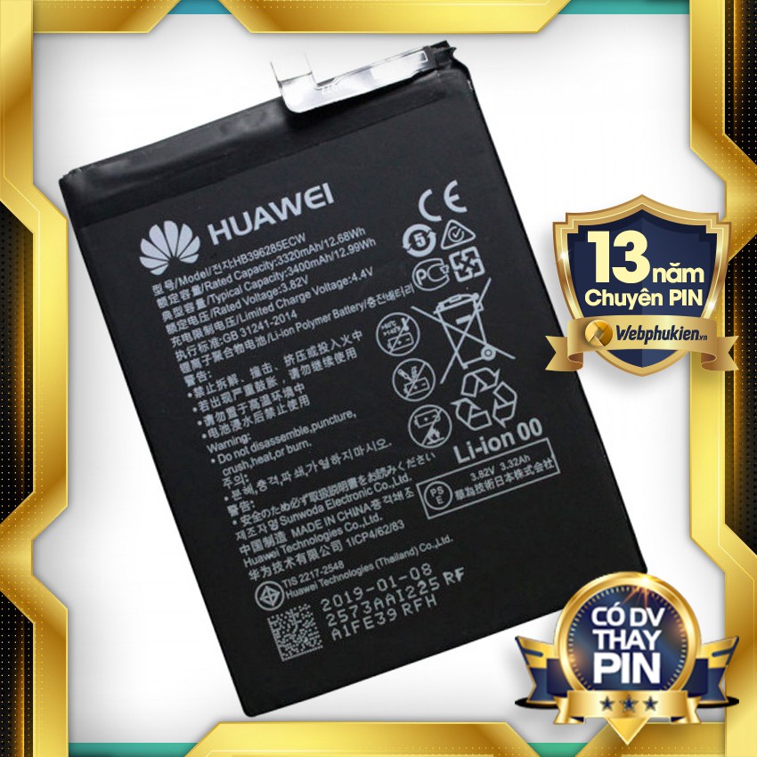 Pin zin cho Huawei P20, Honor 10 HB396285ECW - 3400mAh