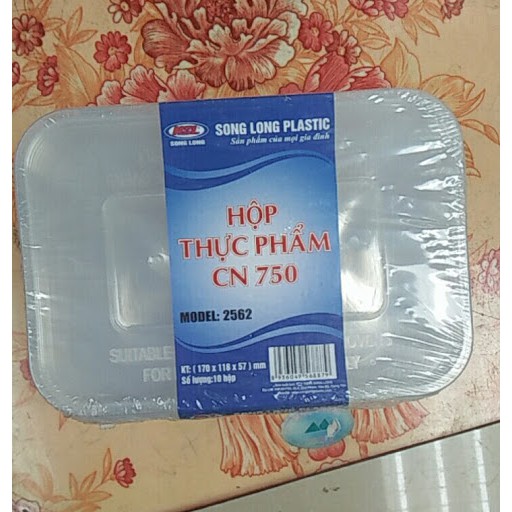 Bộ 10 Hộp Nhựa Thực Phẩm Song Long CN500/ CN750 /CN1000