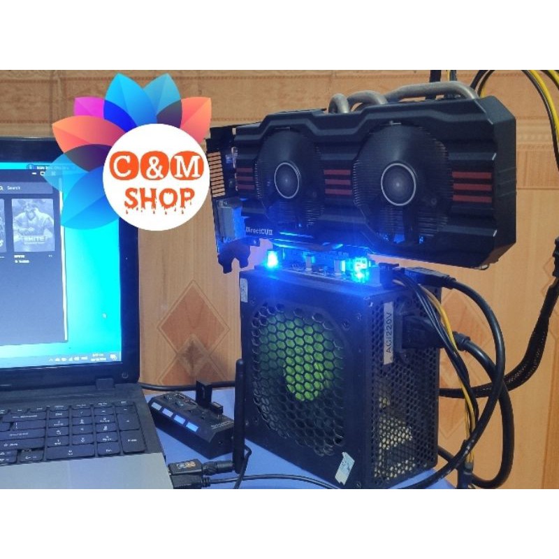 Bộ EGPU card màn hình asus hd 7870 2g r5