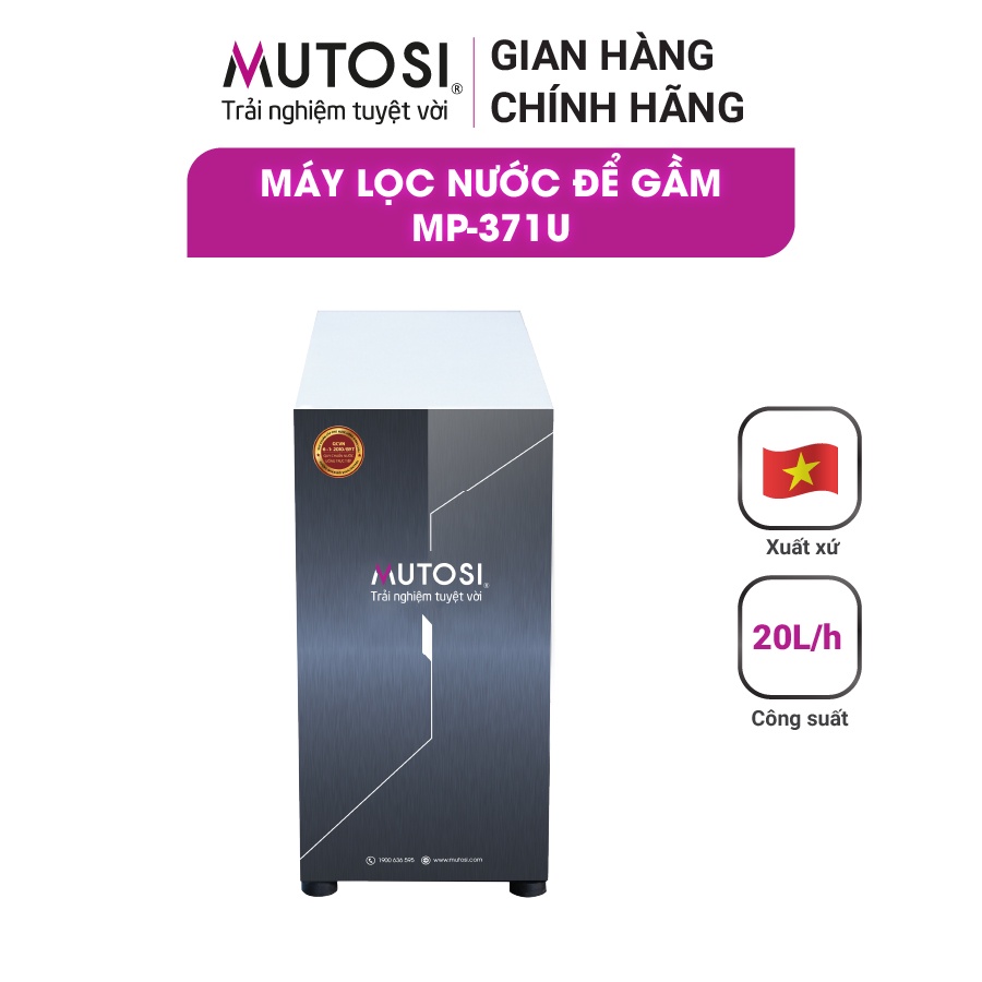 Máy lọc nước để gầm, tủ bếp Mutosi MP-371U, nhỏ gọn tiết kiệm diện tích, lọc bỏ tới 99,99% virus