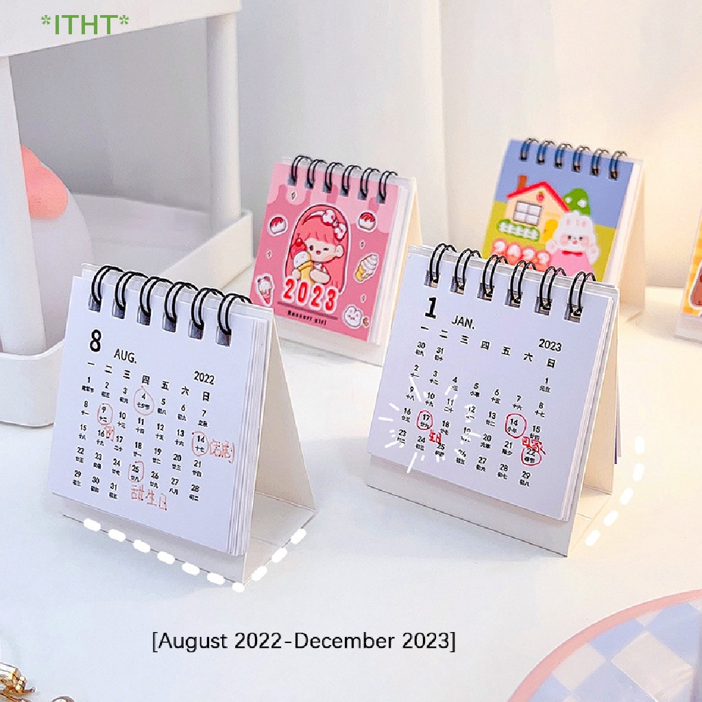 Lịch Năm 2022 2023 Mini Để Bàn Trang Trí Hình Thỏ Dễ Thương Mới