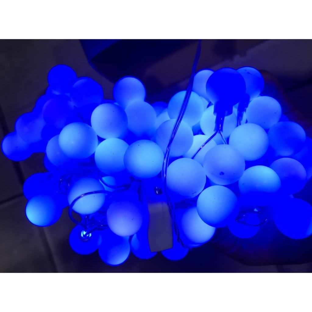 Combo 5 dây led bi đục 10m xanh dương