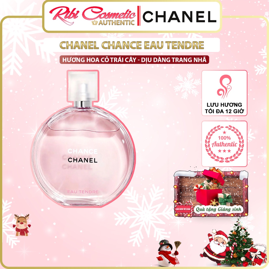 Nước hoa nữ CoCo Chance Chanel Eau Tendre thơm lưu hương lâu Chính hãng Nữ tính, Thanh lịch, Nhẹ nhàng - Ribi cosmetics