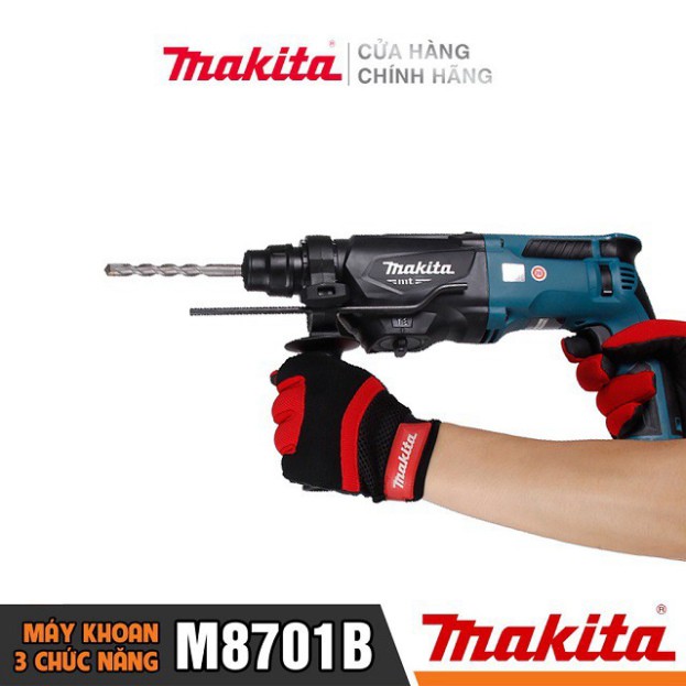 [Chính Hãng] Máy Khoan Búa 3 Chức Năng Makita M8701B (800W-26MM), Bảo Hành Tại Các TTBH Toàn Quốc