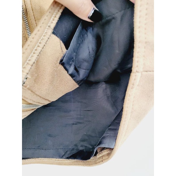 Chân váy da lộn topshop xuất xin size M
