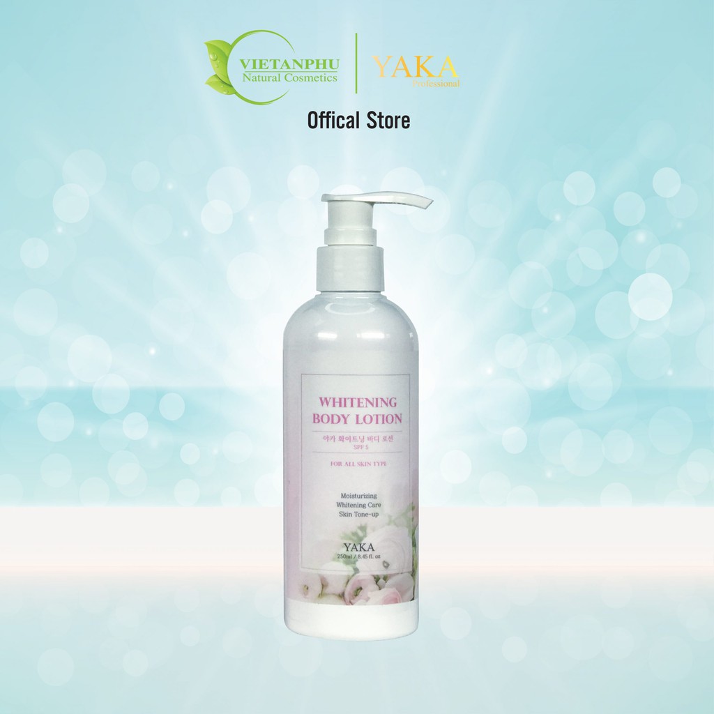 Sữa dưỡng thể dưỡng trắng da tức thì 250ml YAKA Hàn Quốc WHITENING BODY LOTION