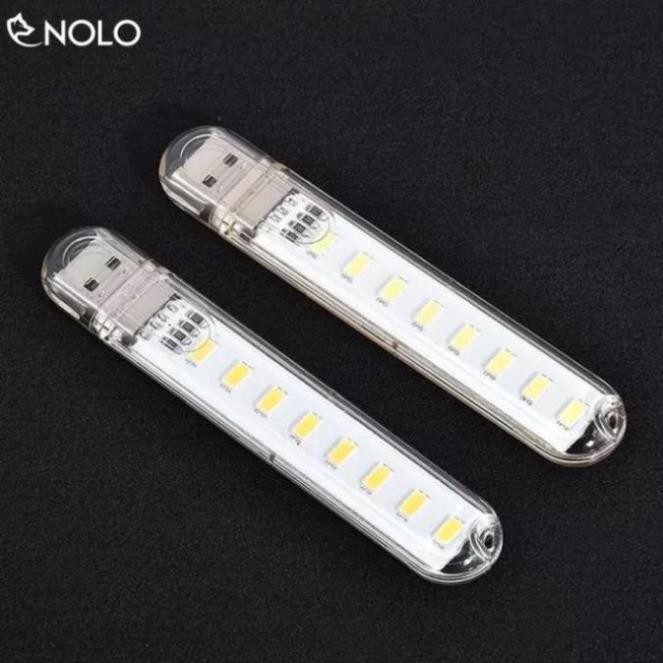 Bộ 2 Đèn 8 Bóng Led Siêu Sáng Cắm Dùng Nguồn USB Công Suất 1,4W