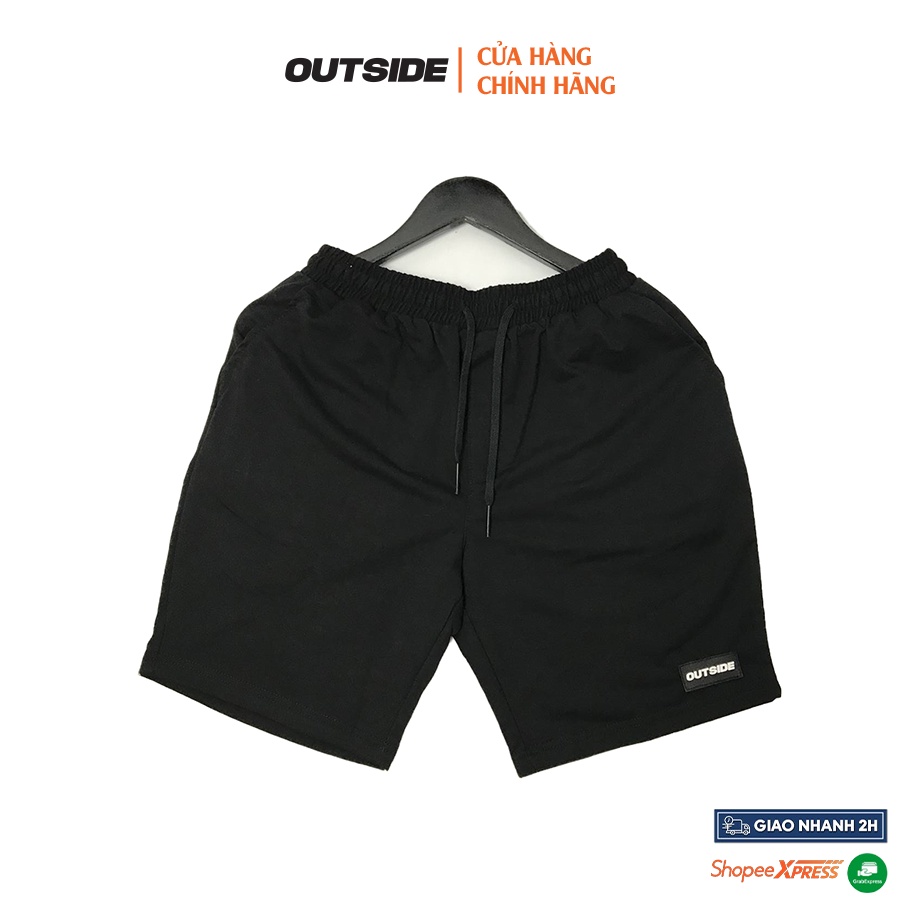 Quần sooc nam ống rộng, quần đùi nam vải thun da cá thoáng mát dày dặn form unisex OUTSIDE STREETWEAR QT1