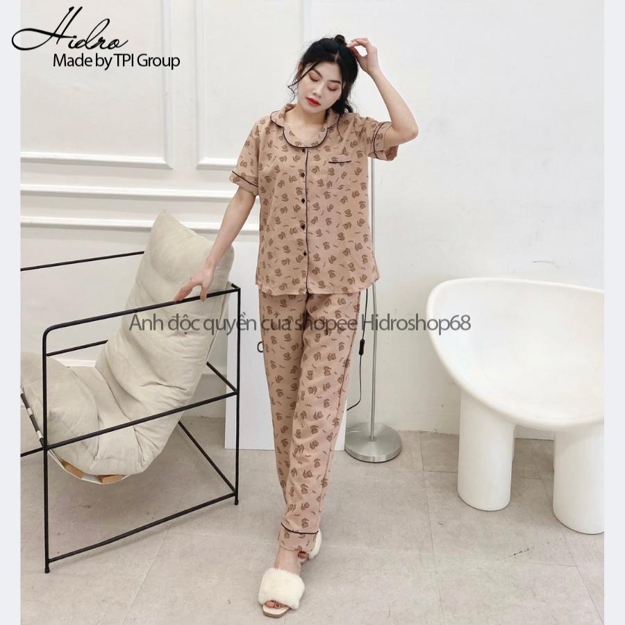 Bộ Ngủ Pijama Mặc Nhà Chất Đũi Xốp Tay Ngắn Quần Dài Thoáng Mát Thấm Hút Mồ Hôi Siêu Tốt Họa Tiết Dễ Thương