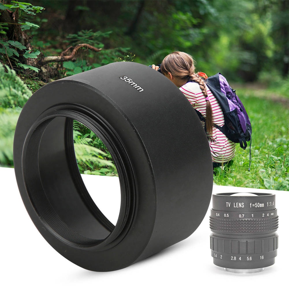 Loa Che Nắng Ống Kính Máy Ảnh Kỹ Thuật Số Bằng Hợp Kim Nhôm 35mm F1.7 / 50mm F1.4