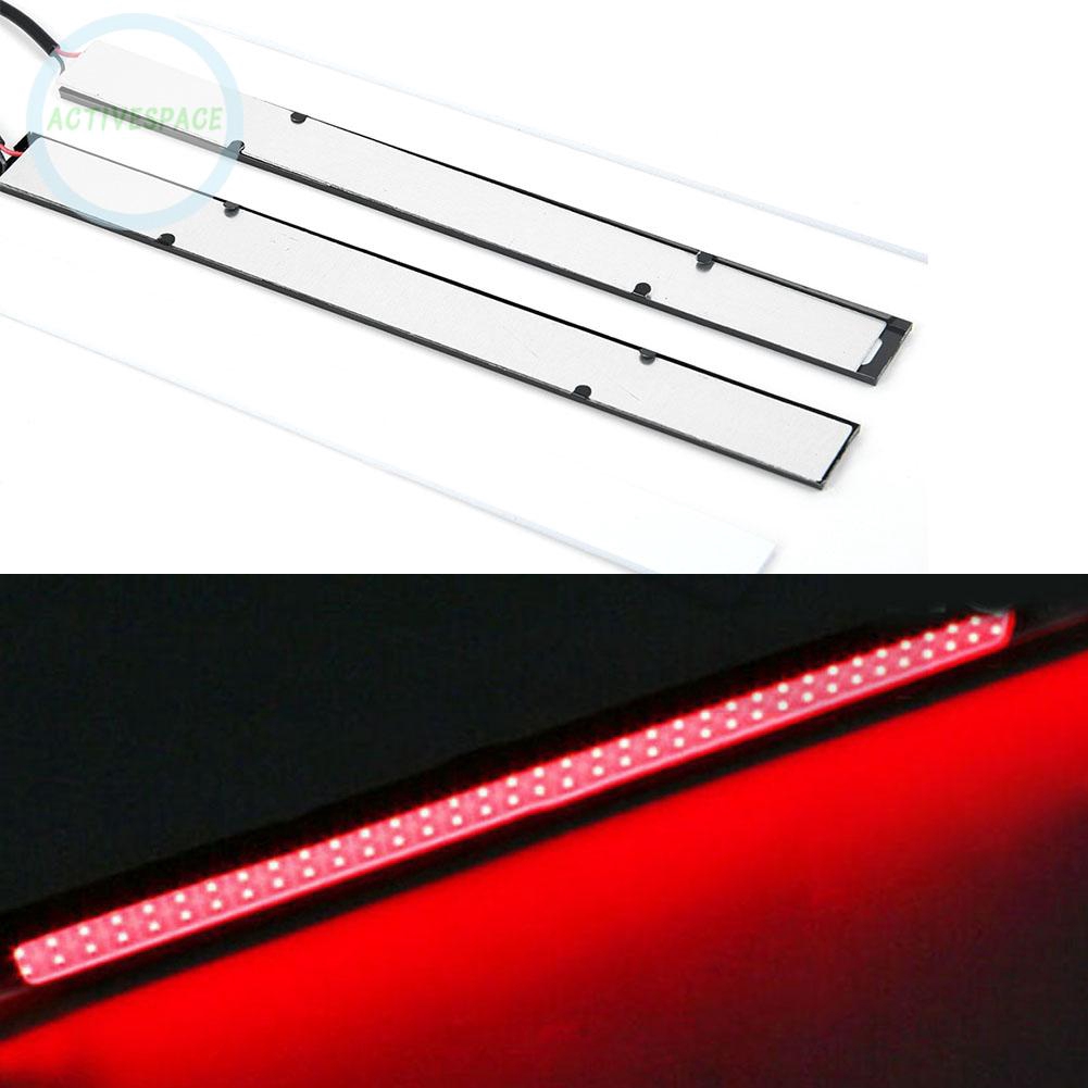 Bộ 2 dải đèn LED COB màu đỏ 12V chống thấm nước chiều dài 17cm cho xe hơi