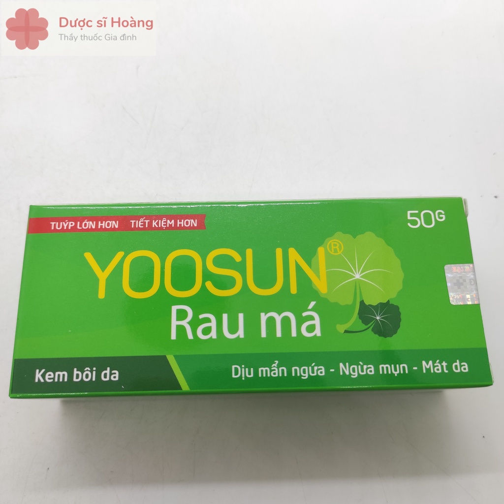 Yoosun Rau Má - Skin Cream Ngừa mụn, Mát da, Tránh Sẹo, Mờ thâm- 50g &amp; 25g