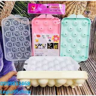 Khuôn làm thạch topping an toàn, tiện lợi 18 ngăn hình viên bi - Vĩ làm đá mocktail – Khay đá bi lớn 18 viên HPL79