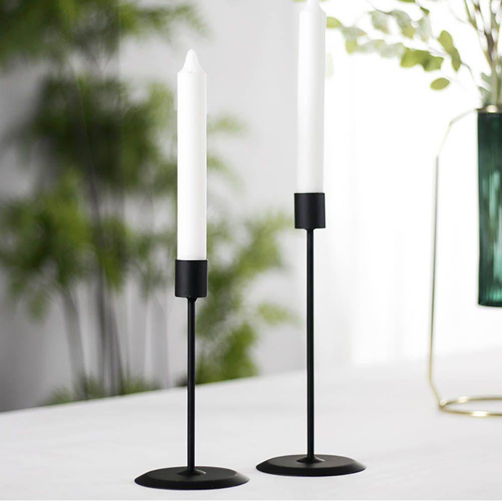 IVORY Giá Đỡ Đèn Cầy Bằng Kim Loại Phong Cách Châu Âu Lãng Mạn