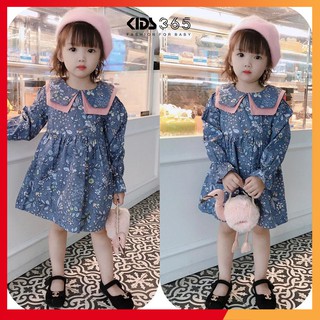 Váy thu cổ to cho bé gái từ 11 đến 24kg skids store