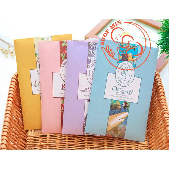 Túi Thơm Phòng Thảo Mộc Thiên Nhiên Để Tủ Quần Áo Có Móc Treo