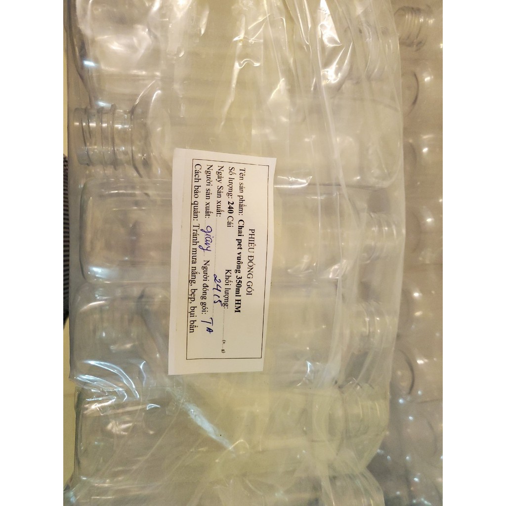 Chai Nhựa Vuông 330Ml Đựng Trà Sữa kèm nắp đen và sticker | BigBuy360 - bigbuy360.vn