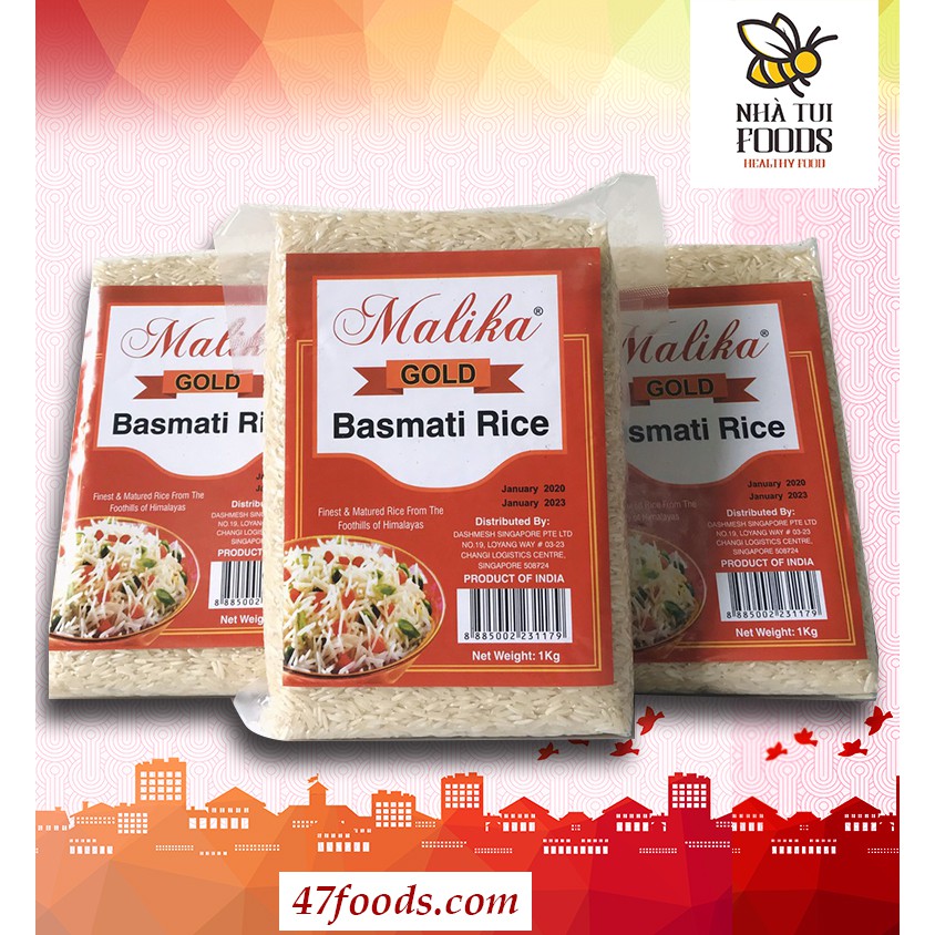 Gạo ấn độ cho người tiểu đường Malika Basmati Rice 1kg