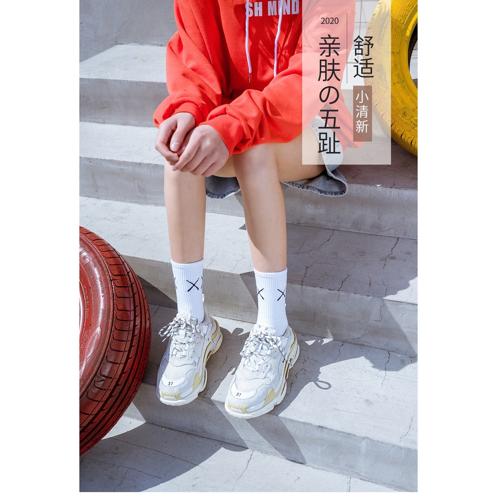 [RẺ VÔ DỊCH]Vớ tất nam nữ cổ cao in hình chữ XX Ulzzang - Unisex