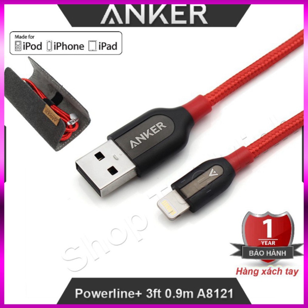 GIÁ SẬP SÀN Cable Lightning Anker Powerline+ A8121 0.9m - Cable sử dụng cho iPhone iPad GIÁ SẬP SÀN