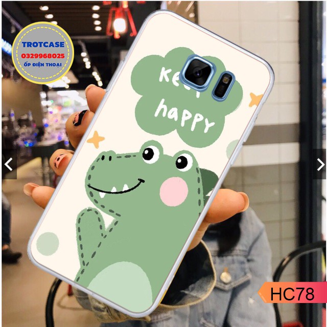Ốp lưng Samsung Note Fe/S6/S6 edge /S7/S7 edge- ố dẻo in hình thỏ xanh và khủng long xanh siêu dễ thương