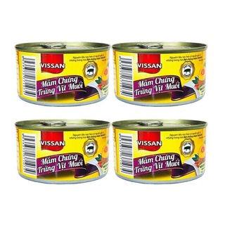 Combo 4 mắm chưng trứng vịt muối vissan hộp 150g