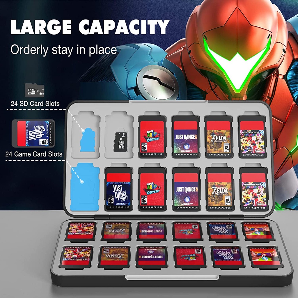 Hộp đựng thẻ chơi game Nintendo Switch OLED 2021/ Switch Lite/ Switch 24 tiện lợi