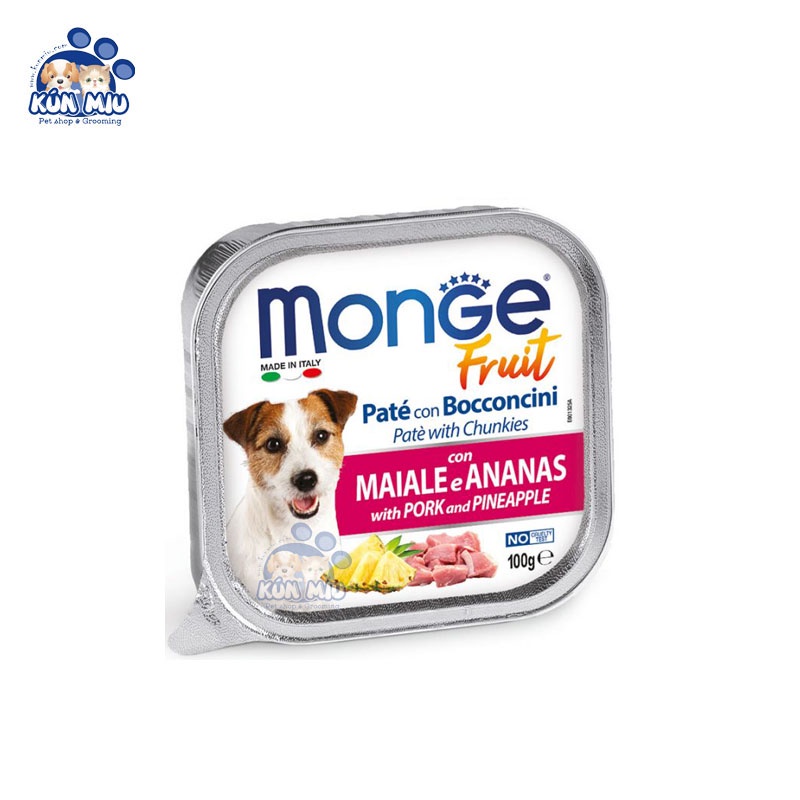 Pate Monge Cho CHÓ Nhiều Vị Thơm Ngon 100gr - Kún Miu Pet Shop