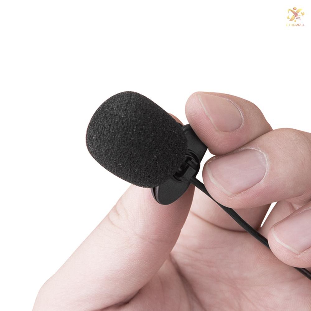 Microphone giắc cắm 3.5mm thiết kế kẹp rảnh tay dành cho điện thoại