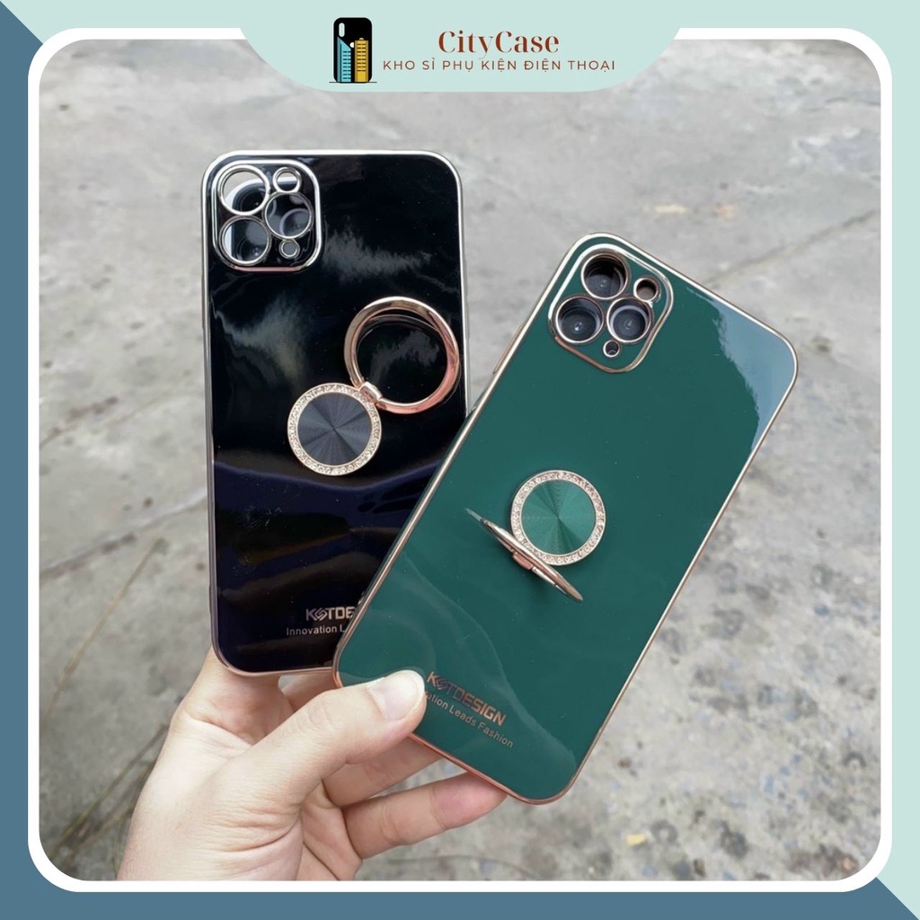 Ốp lưng iphone nhựa dẻo bóng có giá đỡ KST chính hãng 7 Plus/8Plus/X/Xs/XsMax/11/11Pro/11ProMax/12mini/12/12Pro/12P