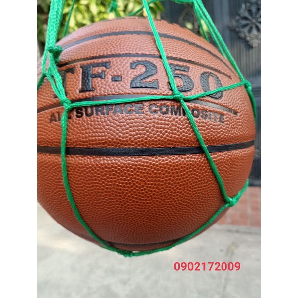 [ Chính hãng] Bóng rổ Spalding TF 250 All Surface- Indoor/Outdoor- size 6,7 + Kim bơm bóng và túi lưới đựng bóng
